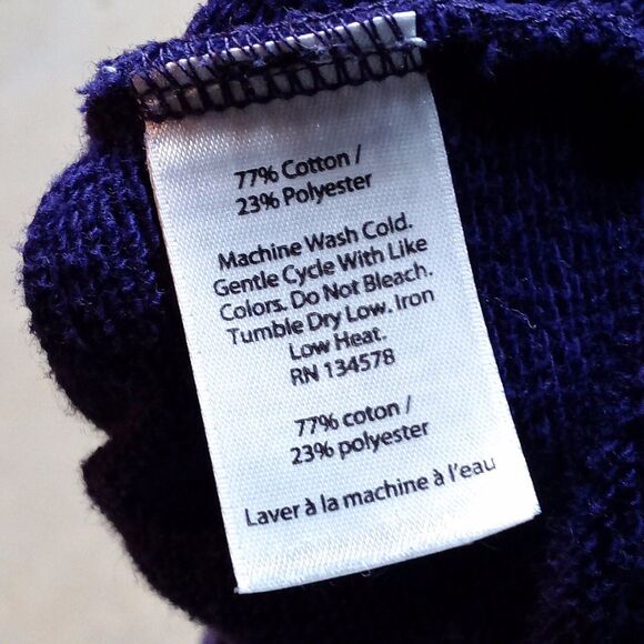 Vineyard Vines Purple 1/4 Zip Pullover Sweatshirt - Men's Size Large - Picture 9 of 11